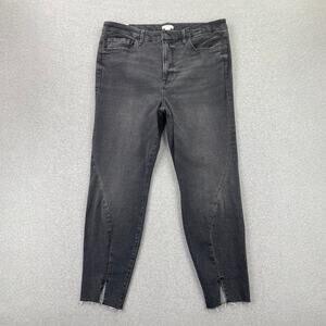 Good American Good Legs Skinny Jeans Plus Size 20 Black Organic Cotton Stretch